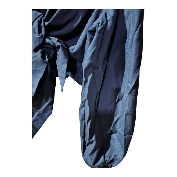 SHEIN VCAY Puff Sleeve Tie Front Crop Top - Size 3X - Picture 6 of 8